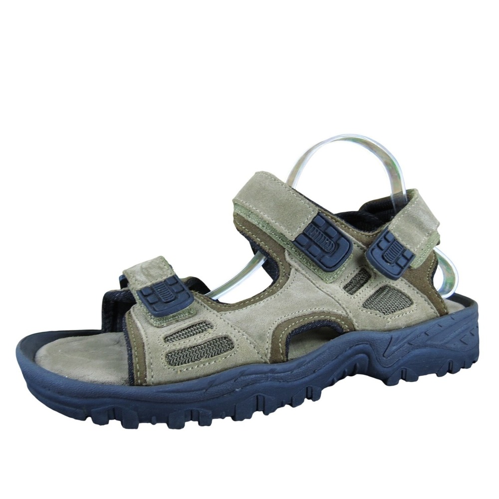 Cherokee Men  Sport Sandals Brown Leather Size 10.5 Medium Gently Used 2025‎